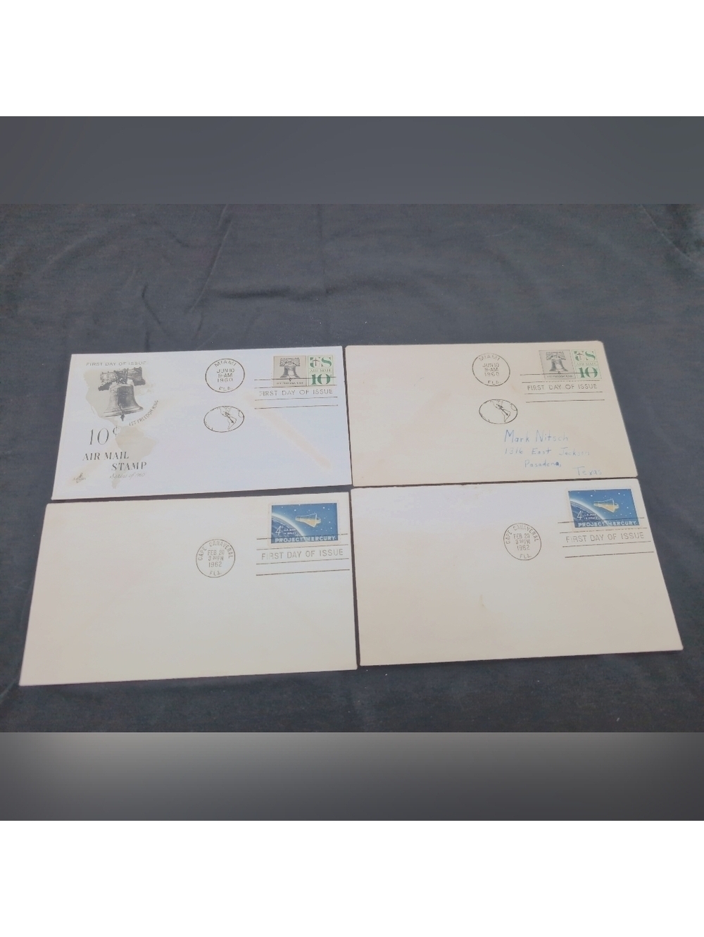 1960 1962 Liberty Bell & Project Mercury First Day of Issue Stamp Envelopes